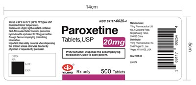 paroxetine-20mg 500s - paroxetine 20mg 500s